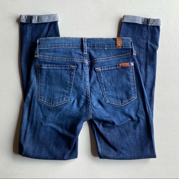 7 For All Mankind The Skinny Crop & Roll Jeans - Picture 7 of 8